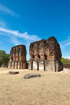 Ancient Royal Palace ruins. Pollonaruwa, Sri Lanka