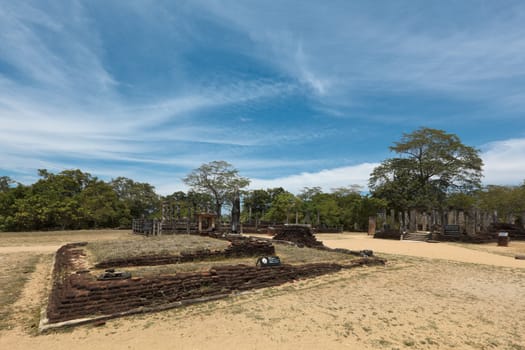 Ancient ruins. Quadrangle, Polonnaruwa, Sri Lanka