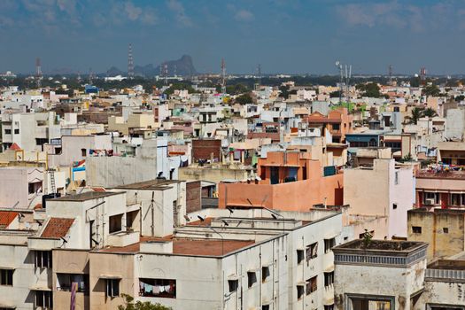 Typical South Indian city Madurai, Tamil Nadu, India