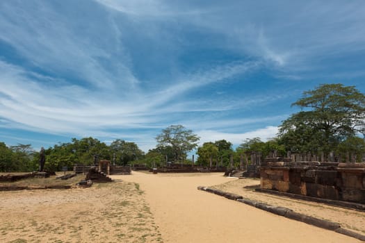 Ancient ruins. Quadrangle, Polonnaruwa, Sri Lanka