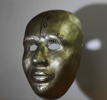 Gold carnival mask
