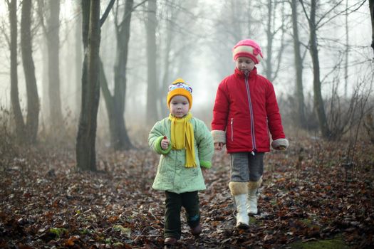 An image of two sisters in the park