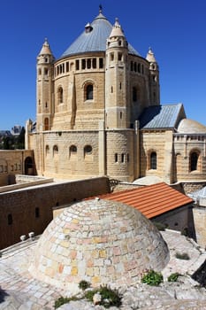 Dormition abbey and Monastery on Mount Zion in Jerusalem