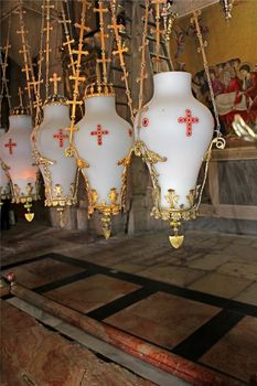 Church of Holy Sepulchre, the place where to put Jesus Christ, after removal from the cross.Jerusalem
