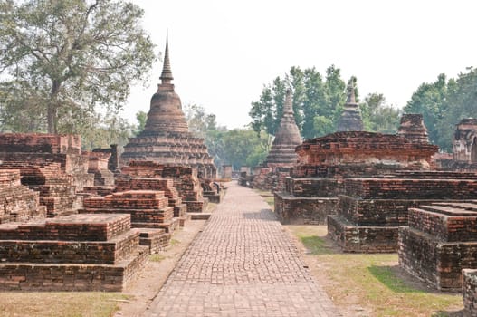 History Park of Wat Mahathat frome Sukhothai, Thailand