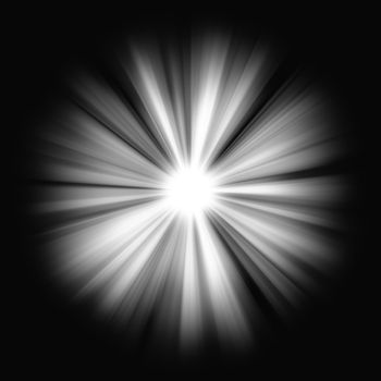Light Beams: shining star in the dark. Large resolutin 