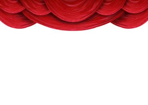 Red curtain of a classical theater 