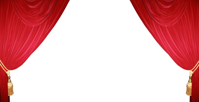 Red curtain of a classical theater 