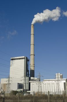 factory chimney, industrial plant