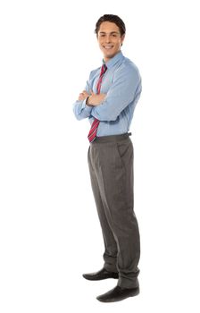 Portrait of a successful mature businessman against white background