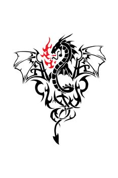 Black Tatoo Dragon