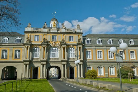 Koblenz Gate or Koblenzer Tor, gives access to the east wing of the long range of buildings of Bonn University