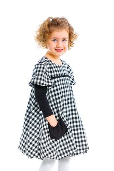 Portrait of Cute beautiful little girl, isolated on white