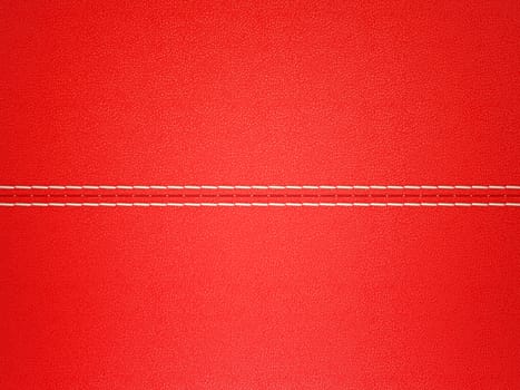 Red stitched leather background. Large resolution. Useful as texture