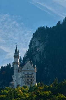 Beautiful autumn view of the Neuschwanstein castle