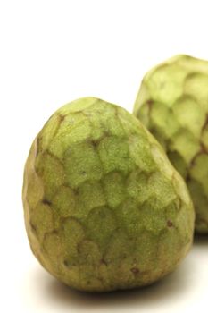 isolated cherimoya fruit