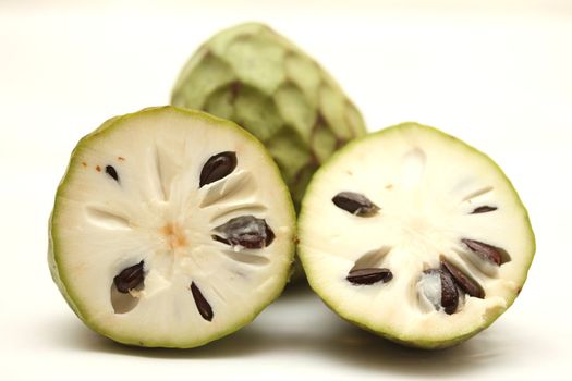 isolated cherimoya fruit