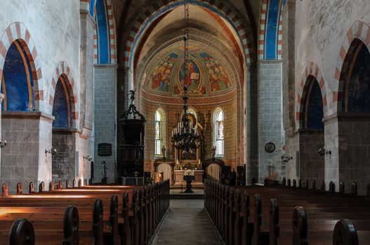 Beautiful interior of the cistercian monastery "Kloster Zinna" near Jüterborg, Brandenburg.