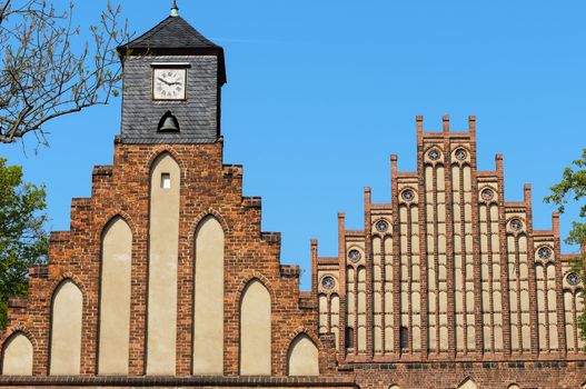 Facade of the romanesque monastery "Kloster Zinna" in Brandenburg region, Germany.