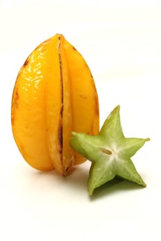 isolated star fruits