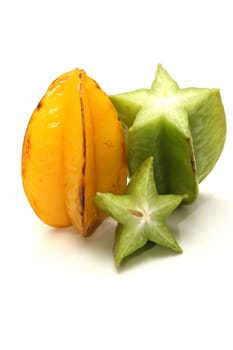 isolated star fruits