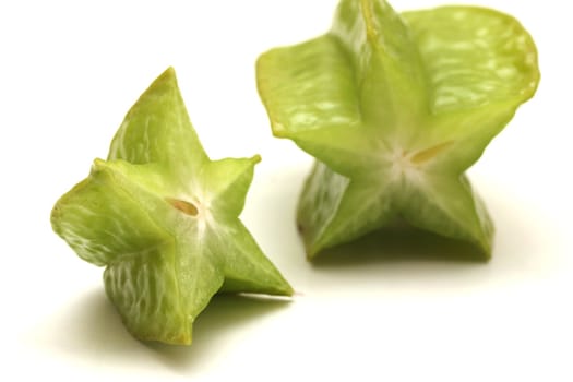 isolated star fruits