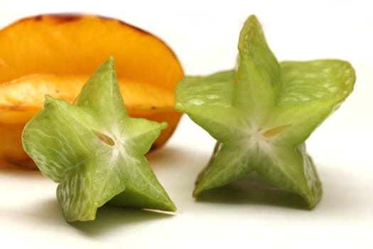 isolated star fruits