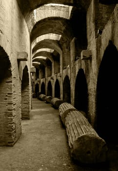 roman amphitheatre in Pozzuoli, Naples, Italy