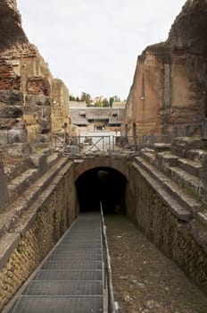 roman amphitheatre in Pozzuoli, Naples, Italy