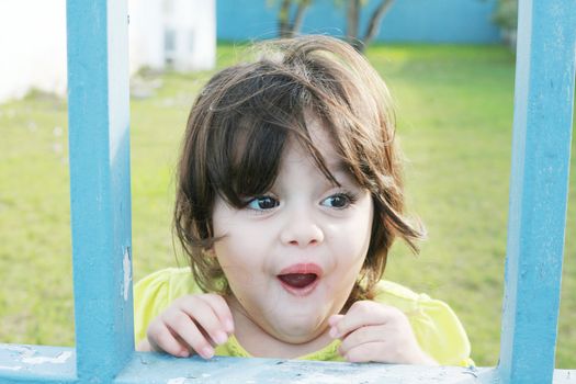 happy smiling little girl excited