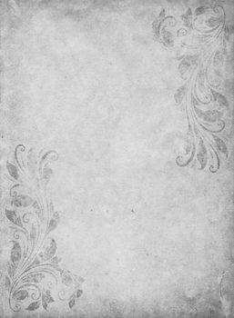 old grunge paper background with vintage victorian style