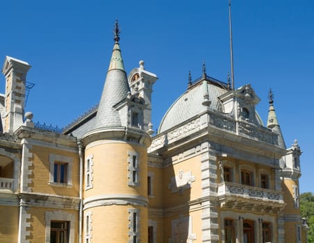 Massandra Palace in Yalta with clear blue sky