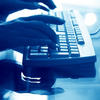 keyboard work hand work background