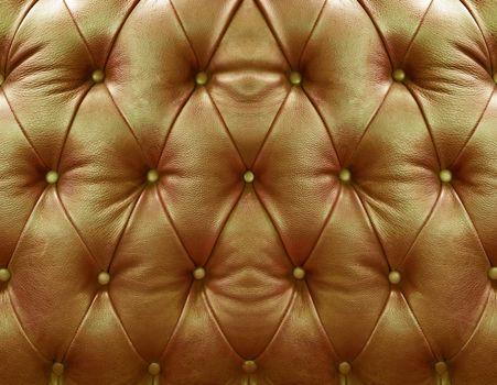 Golden upholstery leather pattern background