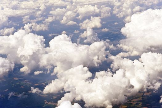 Aerial image of clouds