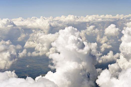 Aerial image of clouds