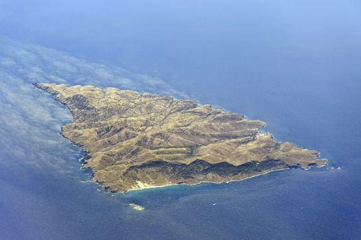 Aerial image of a greek island