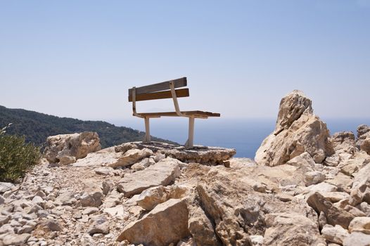 Bench with a view on Samos