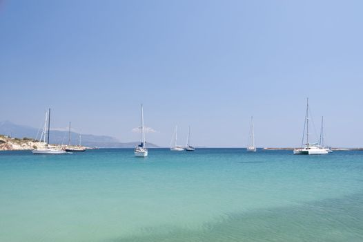 Sailing boats on Samos