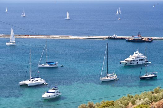 Sailing ships on Samos