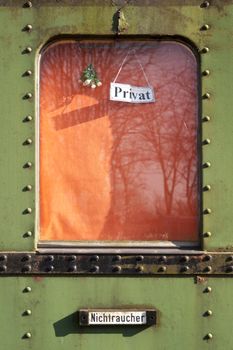 Window of a railroad waggon