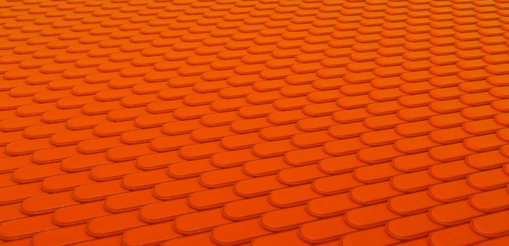 Orange Leather stitched background with scales texture. Large resolution