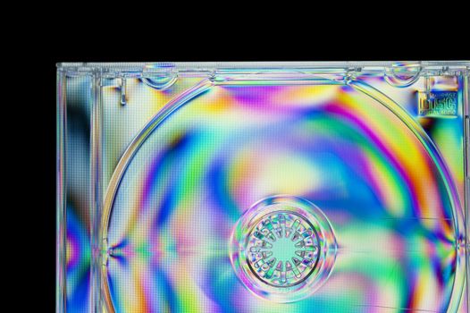 compact disk in polarized light