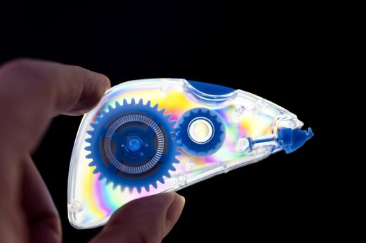 office supplies in polarized light