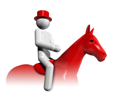 three dimensional equestrian dressage symbol, olympic sports series