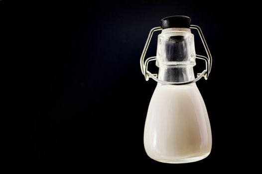 close up of a milk bottle