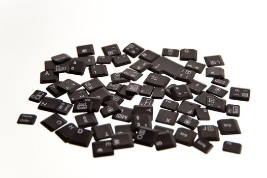 keys of a keyboard