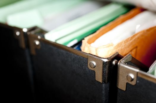 close up of file folder