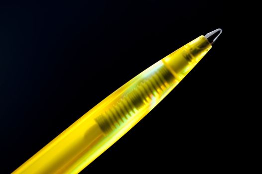 close up of a ball pen