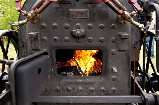 detail of a locomobile / steam engine